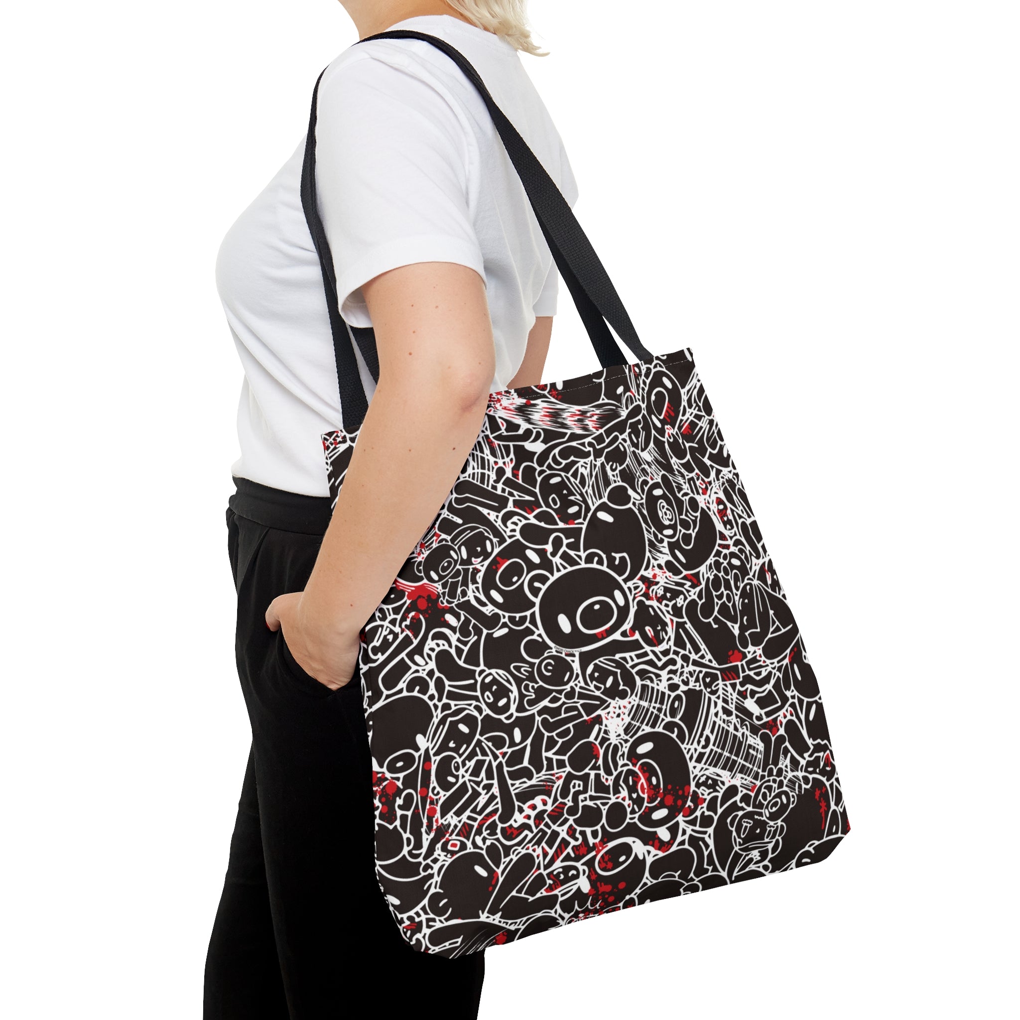 Gloomy & Pity (Black) Chaos Tile Canvas Tote Bag